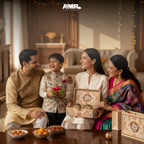 AMR Khayaal Box | Premium Almonds & Kishmish | 2 Jars × 250g | Handcrafted Wooden Keepsake Gift Box