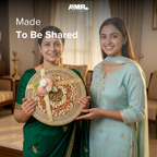 AMR Shagun Thaali | Premium Almonds, Cashews, Kishmish & Pista | 750g | Traditional Gold Dry Fruit Thaal