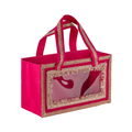 AMR Harvest Treasure Bag | Customisable Dry Fruit Gift Bag | Premium Embroidered Packaging | Pink | Fill It Your Way