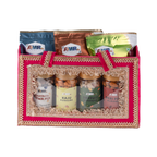AMR Harvest Treasure Bag | Customisable Dry Fruit Gift Bag | Premium Embroidered Packaging | Yellow | Fill It Your Way
