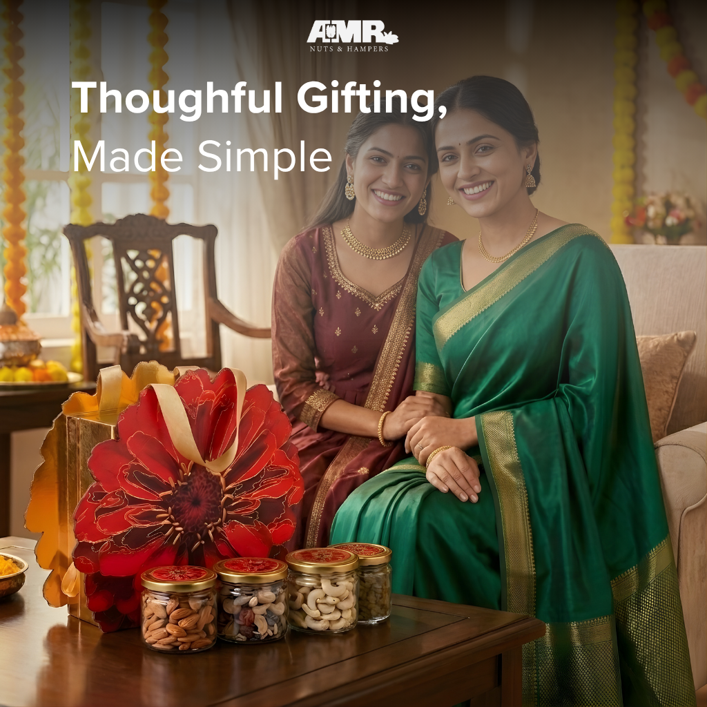 AMR Daawat Box | 4 Jar Dry fruit Box