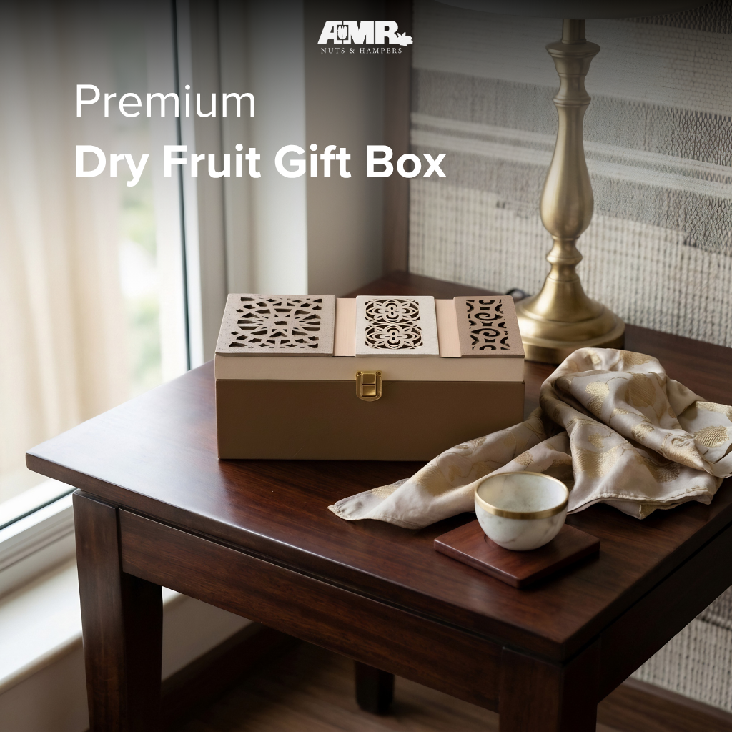 AMR Classic Duo Gifting Box | Premium Almonds & Sun-Dried Kishmish | 2 Jars × 200g | Reusable Keepsake Box